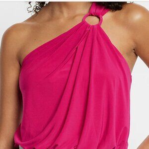 Skimming One Shoulder O-Ring Bodysuit